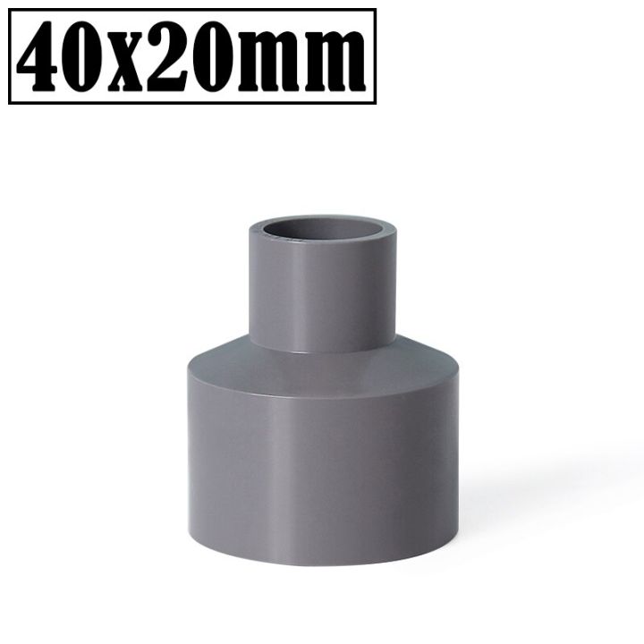 2pcs-lot-inner-dia-20-40mm-gray-pvc-pipe-reducing-straight-joint-aquarium-fish-tank-adapter-garden-watering-tube-connector