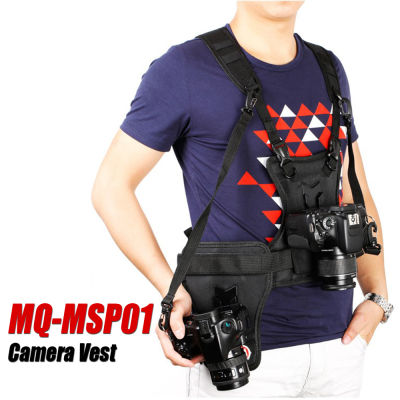 Micnova MQ-MSP01กล้องเสื้อกั๊ก DSLR แบกหน้าอกมัลติฟังก์ชั่ C Arrier ด้วยด่วนคู่ด้านซองสายสำหรับ Canon Nikon