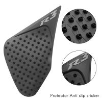 2X For Yamaha R3 2015 2016 2017 Yzf-R3 Anti-Slip Anti-Slip Pad Tank Protector Side Adhesives Gas Knee Grip Traction Pads