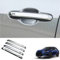 Car Exterior Side Door Handle Frame Cover Trim with Smart Hole Chrome Silver Replacement Parts for Lexus RX350 2023