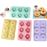 Heat Resistant Silicone Donut Mold for 6 Doughnuts Food Grade Silicone Bagels Pan for Baking Non Stick Mini Cupcake Mould Bread Cake  Cookie Accessori