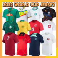 Qatar World Cup 2022 National Team Wales Denmark Australia Saudi Arabia South Korea Poland Canada Costa Rica  Jersey Football Jersey Custom Name 22 23 Men Soccer Jersi Shirt Home Away