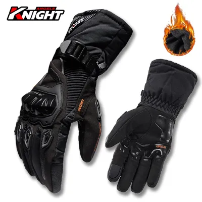 Motorcycle Gloves Winter Thickening Waterproof Touch Screen Full Finger Gloves Protective Anti-fall Moto Non-slip Riding Gloves