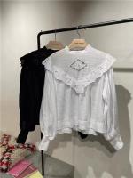 Women Shirts 2021 Autumn New Style French Lace Hollow Embroidery Shirt Tops Women