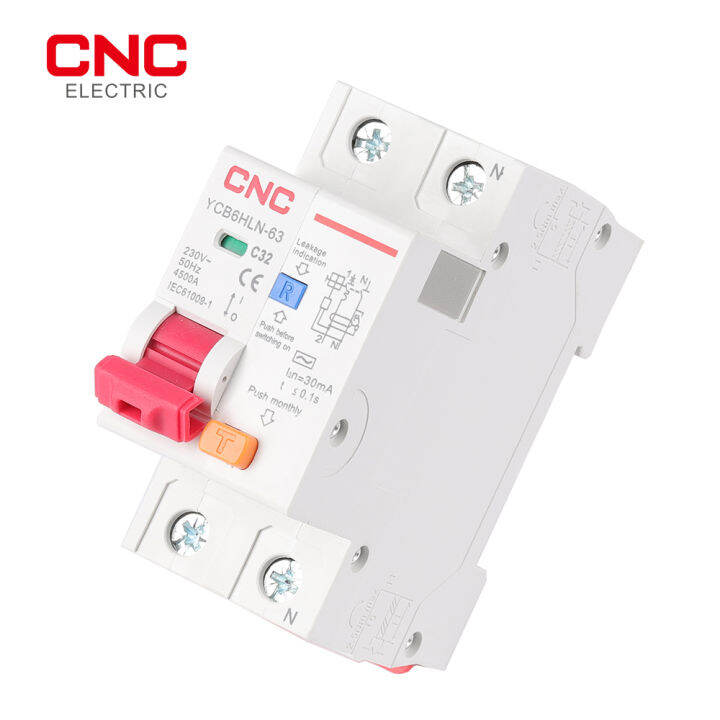 cnc-ycb6hln-63-230โวลต์5060เฮิร์ต-rcbo-30ma-mcb-ตกค้างในปัจจุบันตัดวงจร16202532405063a-กว่าการป้องกันการรั่วไหลในปัจจุบัน