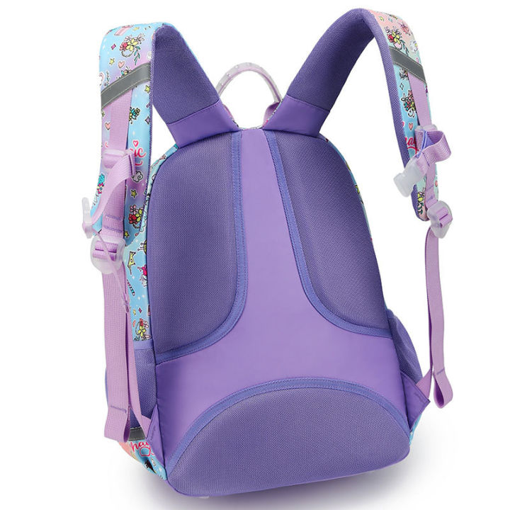 bags-shop-กระเป๋านักเรียน-คลาสสิก-ลายน่ารัก-ประดับเลื่อม-ขนาด-16-นิ้ว-กระเป๋าเป้สะพายหลัง-3-ช่อง-มีสายสะท้อนแสง-มีช่องเก็บน้ำข้างๆ