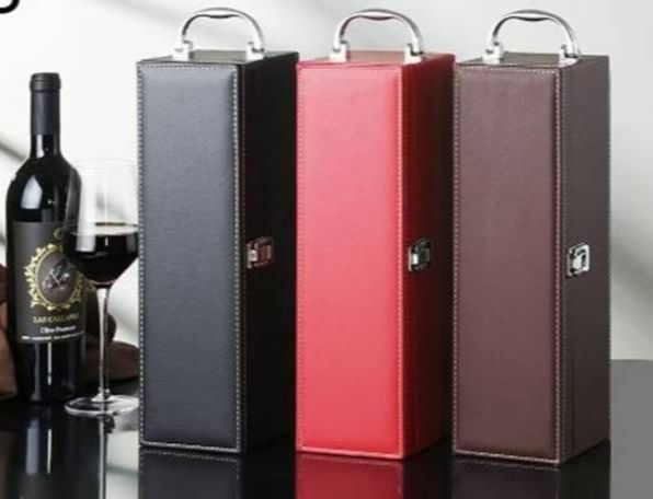 กล่องใส่ไวน์-กล่องหนังใส่ขวดไวน์-ชุดกระเป๋าหนังใส่ขวดไวน์-กล่องไวน์พร้อมอุปกรณ์เสริม