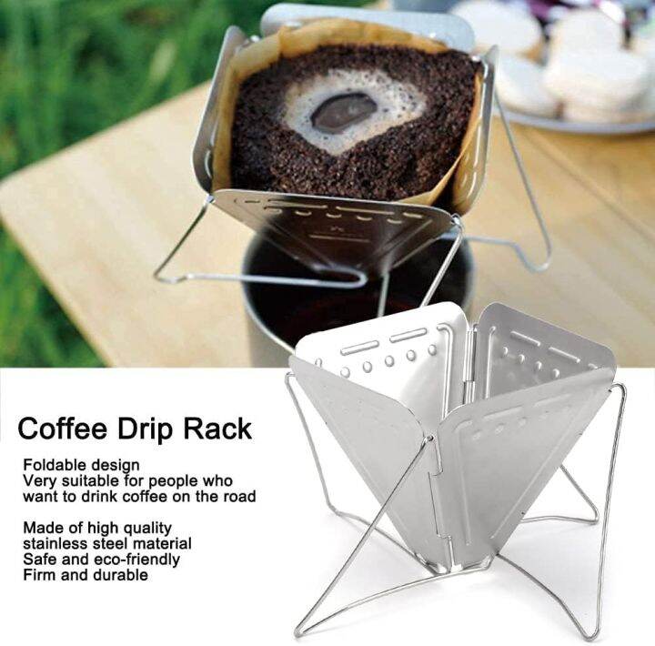 Stainless Steel Coffee Filter Holder Coffee Drip Rack Dripper Reusable