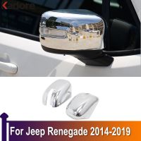 ฝาครอบช่องแอร์กระจกมองหลังประตูด้านข้างสำหรับ Jeep Renegade 2014 2015 2016 2017 2018 2019อุปกรณ์ภายนอกรถโครเมียมเอบีเอส