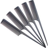 1PC/10PCS Portable Random Color Hair Comb Salon Brush Styling Hairdressing Tail Plastic Comb Set With Thin And Long Handle