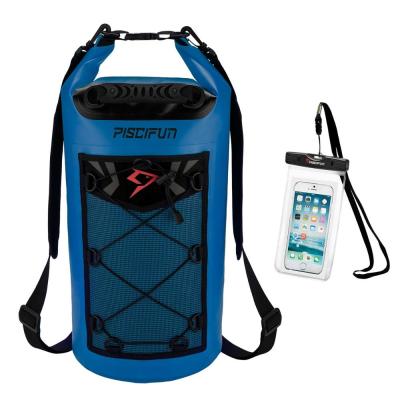 Piscifun 10-40L Waterproof Dry Bag + Phone Case Floating Dry Back Pack for Water Sports Fishing Boating Surfing Rafting Swimming