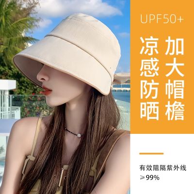 [COD] UPF50 sun protection fisherman hat womens summer UV plain bucket outdoor face sunshade