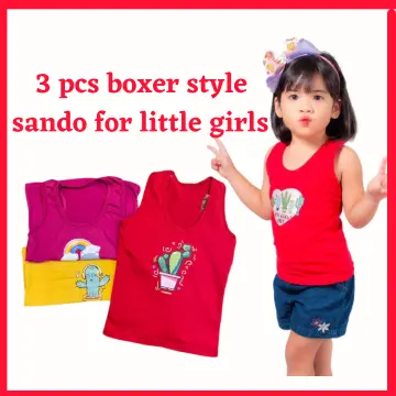 sando for kids girl baby Cotton Sando Assorted Sticker Printed