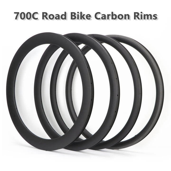 Road Bike Carbon Fiber Rim Wheel Frame 38MM/50MM/60MM V Brake Disc