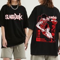 ข้อเสนอพิเศษ tshirt เสื้อยืดแขนสั้นลําลอง ผ้าฝ้าย พิมพ์ลายกราฟฟิค Slam Dunk Kaede Rukawa ขนาดใหญ่ สไตล์ฮาราจูกุ สตรีท สําหรับผู้ชาย แS-5XL