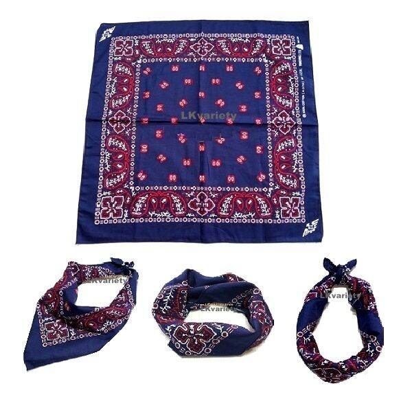 ผ้าลายเพสลี่ย์วินเทจ-ลายลูกน้ำ-ผ้าโพกหัวห-ผ้าพันคอ-vintage-bandana-paisley-scarf