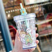 Water Cup Sealed Without Side Leakage Small And Lovely High Color Value Water Cup Sippy Cup Built-In Silicone Ring Cartoon Cup