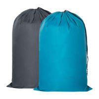 2pcs/set Lightweight For Dirty Clothes Foldable With Drawstring Kids Adults Portable Daily Dorm Home Travel Large Capacity Camping Wear Resistant Laundry Bag