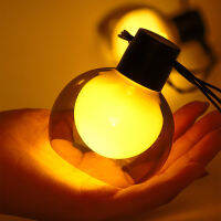 ห่วงโซ่ตกแต่ง IP44โคมไฟสไตล์วินเทจสีขาวอบอุ่นกันน้ำมีปลั๊ก LED 20หลอดไฟประดับแบบสายทรงกลมสำหรับงานเลี้ยงสำนักงานบ้าน
