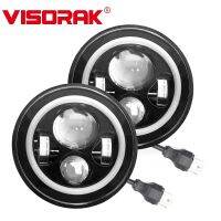 VISORAK 7นิ้ว Hi/lo LED ออฟโรดแสงไฟสำหรับรถ SUV 4X4รถมอเตอร์ไซค์รถบัสรถจี๊ป Hummer Defender Patrol รถกระบะ