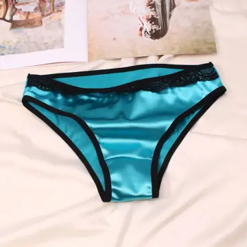 Sexy Women Shiny Satin Lace Knickers Briefs Panties Seamless Underwear  Knickers
