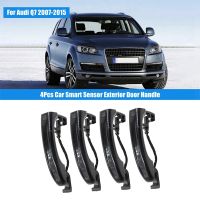 4Pcs Car Exterior Door Handle for Audi Q7 2007-2015 4L0837205A 4L0837205B 4L0837207A Black