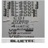 Hot New 3D Chrome Letters For Mercedes Benz SL180 SL200 SL250 SL280 SL300 SL320 SL350 SL400 SL450 SL500 SL550 SL600 CDI BLUETEC Emblems DD6