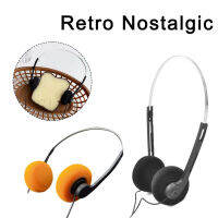 หูฟังแบบมีสายสวมใส่สบาย Retro Vintage Style Office Business Over Ear Headset PC Computer Laptop CD Player