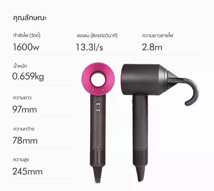 ชุดไดร์เป่าผม-เครื่องเป่าผมไฟฟ้า-ไดร์-ไดร์จัดแต่งทรงผม-ไดร์เป่าผม-hair-dryer-ไดร์เป่าผมลมร้อน-ไดร์จัดแต่งทรงผม