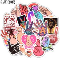 【LZ】 50 PCS Gesture Stickers Trendy Funny Finger Hand Sign Scrapbooking Sticker to DIY Skateboard Phone Laptop Car Kawaii Diary Decal