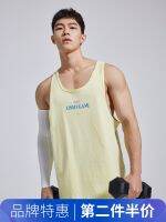 OMG Tide Brand Cotton Training Vest Mens Loose Sports Fitness Clothes Sleeveless T-Shirt Sweat-Absorbing Breathable Running