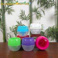 (New) กระถางต้นไม้พลาสติกสีพาสเทล ขนาด 3.5 - 5 นิ้ว หลากหลายสี ทรงมินิมอลน่ารัก มีรูเทน้ำ และสามารถเก็บกักน้ำได้ในตัว