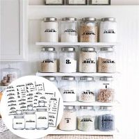 hot！【DT】☏✗  Transparent Spice Stickers Preprinted Pantry Self-Adhesive Jam Labels Seasoning Tags