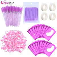 Eyelash Extension Set Kit Micro Lash Mascara Wand Tape Glue Ring Eye Pad Mini Fake Lash Brushes Cilias Grafting Applicator Tools