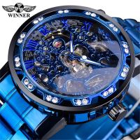 New winner mechanical watch watch mens fashion casual classic popular hollow rhinestone manual mechanical watch