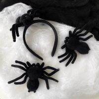 Halloween Cute Plush Doll Big Spider Headband Adult Funny Headwear Hairpin Chest Insect Cartoon Headband Female