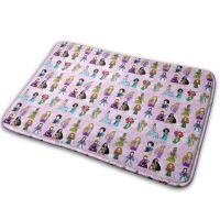 【 New】 Fairytale Friends Doodle Collection Mat พรมปูพื้นพรมกันลื่นห้องนอนทางเข้าประตู Mat Castle Princess Once Upon A Time อย่างมีความสุข