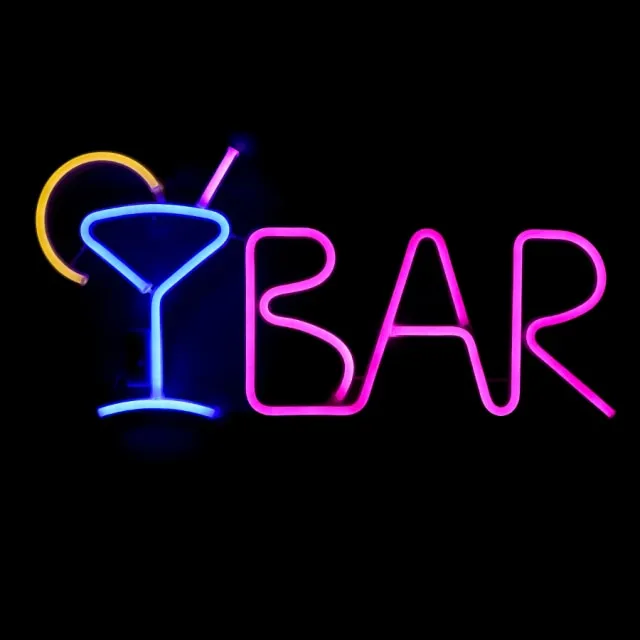 LED Bar Neon Sign For Bar Letter Night Light Neon Light Sign With ...