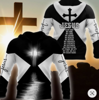 3D HOODIE-  XZX180305   KNIGHTS TEMPLAR COMMANDERY HOODIE - CASUAL JESUS GUARD , SWEATSHIRTS &amp; ZIPPER 16