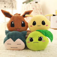 โปเกมอนอะนิเมะรูปตุ๊กตาโยนหมอน Pikachu Eevee Snorlax ตุ๊กตายัดไส้นุ่ม Kawaii Room Decor เด็กของเล่นของขวัญวันเกิด