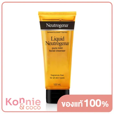 Neutrogena Liquid Pure Mild Facial Cleanser Fragrance Free 100ml นูโทรจีนา ลิควิด สูตรไม่มีน้ำหอม