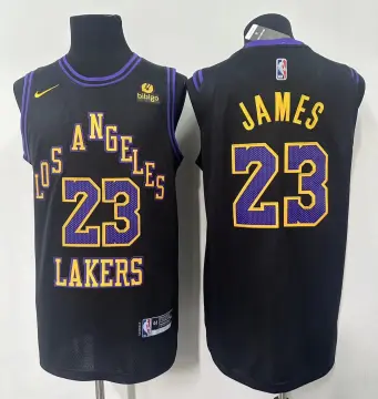 Nike Men's 2022-23 City Edition Los Angeles Lakers LeBron James #6 White Cotton T-Shirt, Large