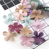 Hot Sale 45mm 30pcs Microfiber Leather Handmade Artificial Cloth Flower Head Wedding Decoration For DIY Craft Fake Flower