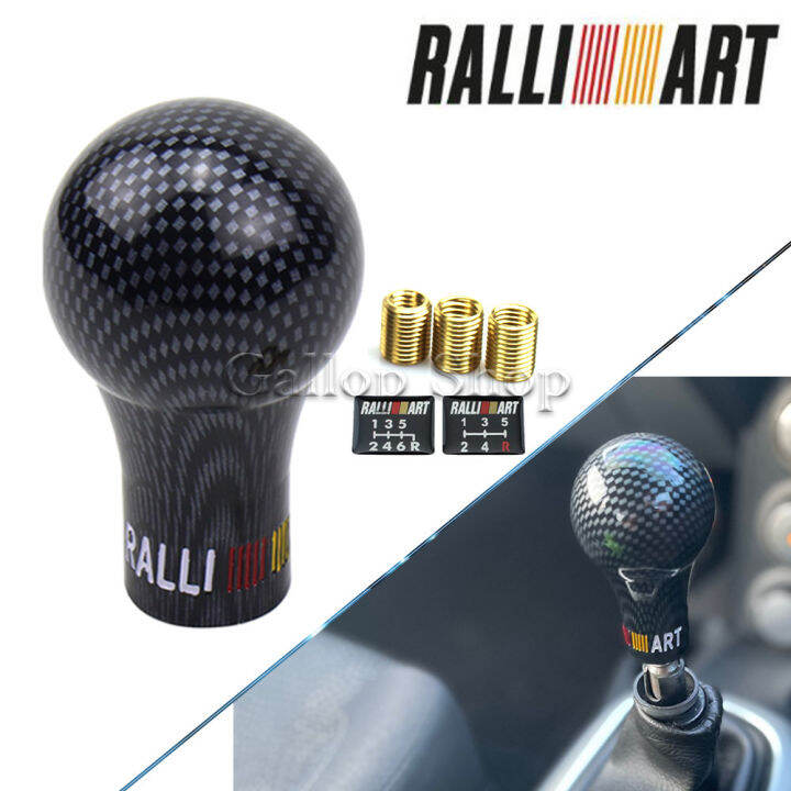 ralliart-universal-5-6ความเร็วเกียร์อัตโนมัติ-shift-knob-ห่วงพ่วงลากรถรถเกียร์ธรรมดา-mt-สำหรับ-mitsubishi