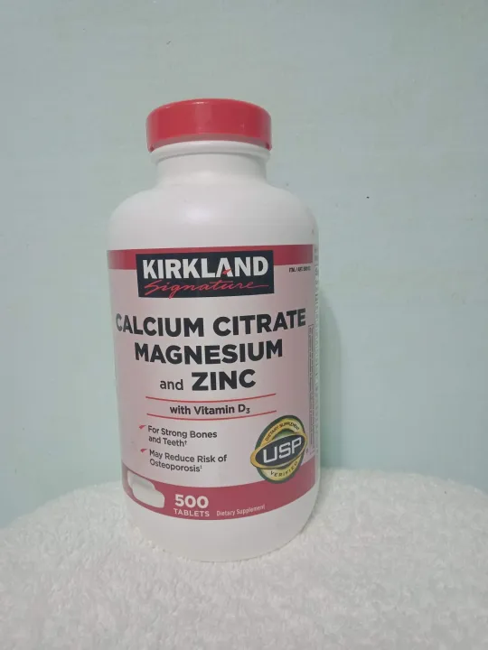 Kirkland Signature Calcium Citrate Magnesium and Zinc (500 Tablets