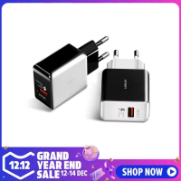 อแดปเตอร์ หัวชาร์จแบต ชาร์จเร็ว LED Digital Dual USB Charger Universal US Plug Fast Charger Mobile Phone Wall Charger For iPhone X Xiaomi Samsung