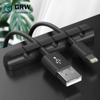 Grwibeou เคเบิ้ลออแกไนเซอร์ซิลิโคนม้วนเก็บสาย USB สก์ท็อปเรียบร้อยการจัดการคลิปยึดสายเคเบิลสำหรับเมาส์หูฟังลวดออแกไนเซอร์