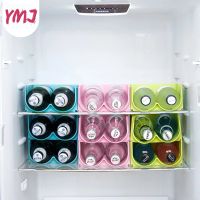 【CW】 Beverage Drink Storage Rack Overlap Refrigerator Shelf Can Beer Wine Bottle Holder Saving Tray