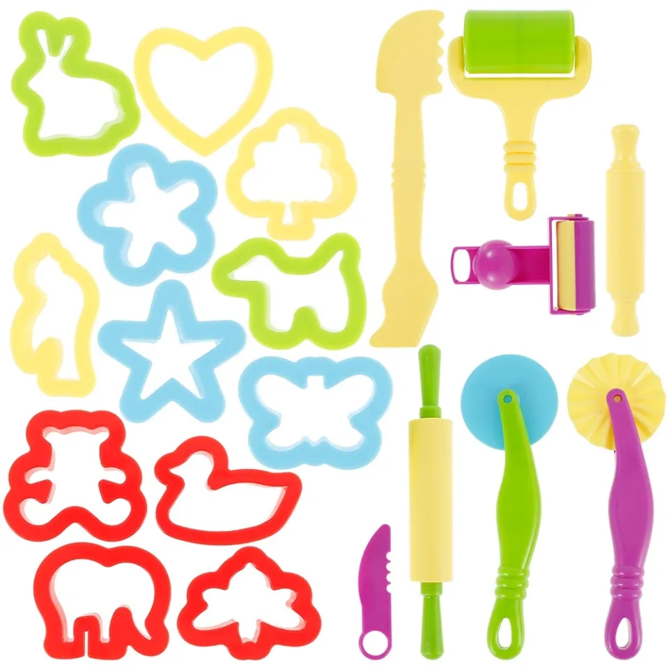 Dough Tools Play Set Modelling Doh Clay Craft Rolling Pins Cookie