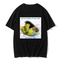 Shrek and Lord Farquad Kiss Kiss Print T Shirt with The Taste of Your Lips Im on A Ride T-shirts Funny Men Cotton Tshirt